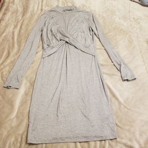 Midi Length Mock Neck Dress